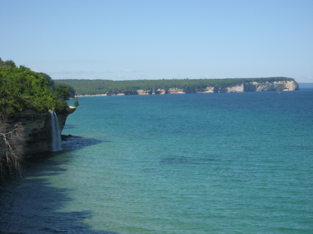 View of Grand Portal in Pictured Rocks National Lakeshore, Michigan.