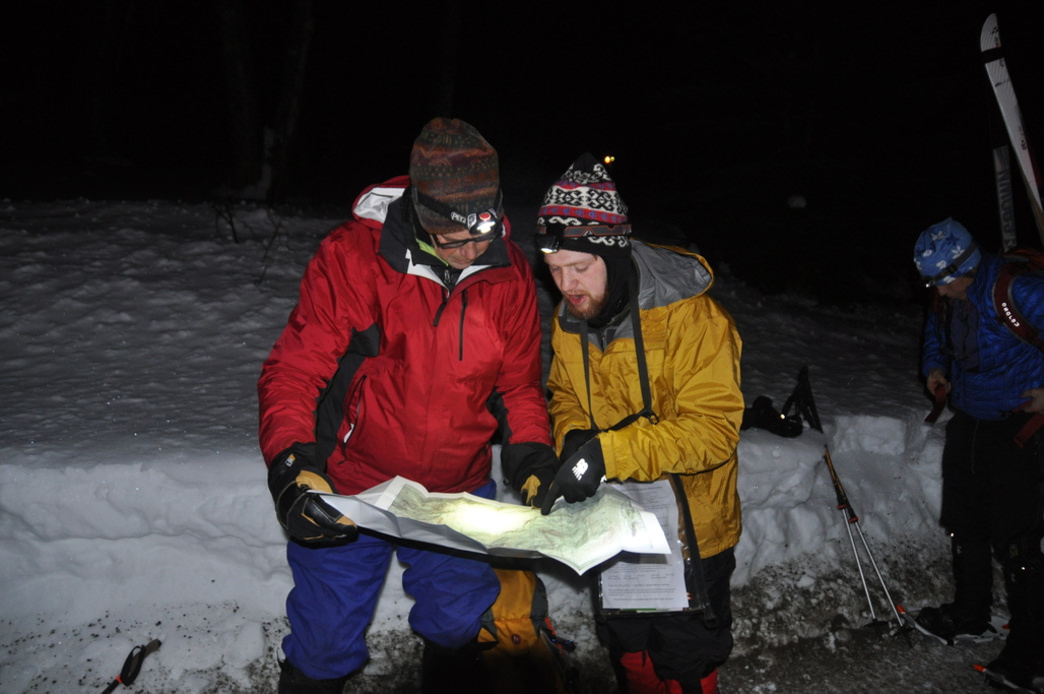 Navigation is this winter adventure race starts before the sun even rises.