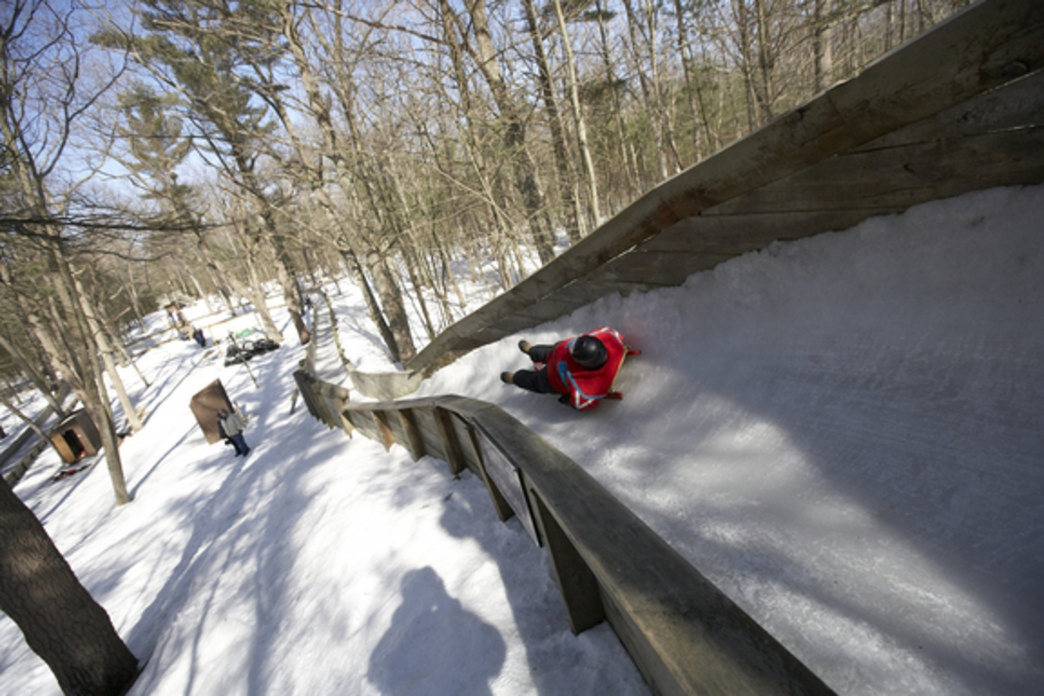 The Luge track in Muskegon is one of the few places in the United States to try the sport.